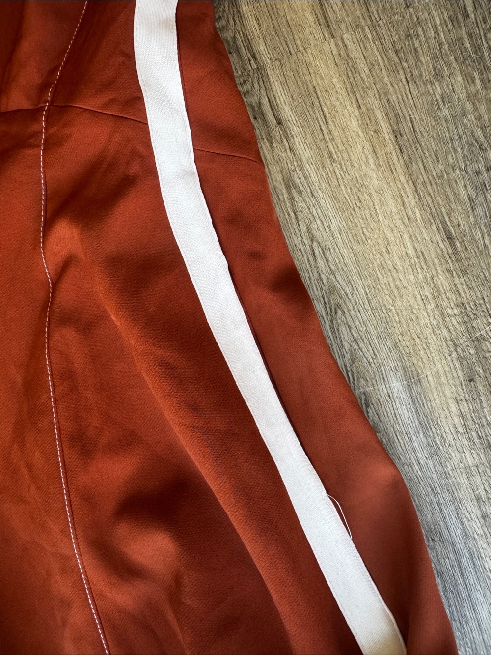 Rust Halter Maxi Pant Jumpsuit with Pink Crescent Detail - Picture 5 of 10